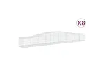 vidaXL 3145923 Arched Gabion Baskets 8 Pcs 400x50x40/60cm Galvanised Iron vidaXL 3145923 Arched Gabion Baskets 8 Pcs 400x50x40/60cm Galvanised Iron