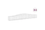 vidaXL 3145919 Arched Gabion Baskets 4 Pcs 400x50x40/60cm Galvanised Iron vidaXL 3145919 Arched Gabion Baskets 4 Pcs 400x50x40/60cm Galvanised Iron