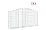vidaXL 3145440 Arched Gabion Baskets 12 Pcs 200x30x100/120cm Galvanised Iron vidaXL 3145440 Arched Gabion Baskets 12 Pcs 200x30x100/120cm Galvanised Iron
