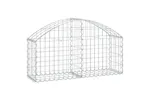 vidaXL 153422 Arched Gabion Basket 100x30x40/60cm Galvanised Iron vidaXL 153422 Arched Gabion Basket 100x30x40/60cm Galvanised Iron
