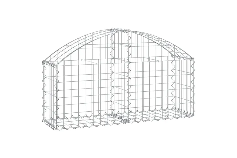 vidaXL 153422 Arched Gabion Basket 100x30x40/60cm Galvanised Iron vidaXL 153422 Arched Gabion Basket 100x30x40/60cm Galvanised Iron