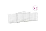 vidaXL 3146997 Arched Gabion Baskets 3 Pcs 400x50x100/120cm Galvanised Iron vidaXL 3146997 Arched Gabion Baskets 3 Pcs 400x50x100/120cm Galvanised Iron