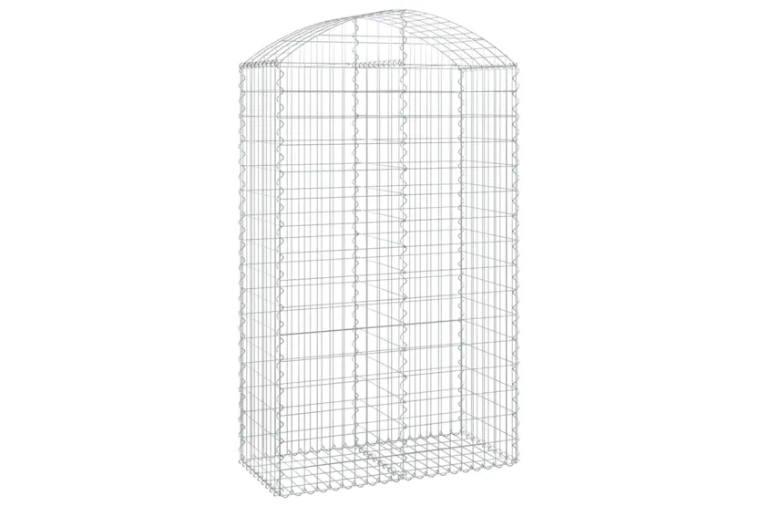 vidaXL 153438 Arched Gabion Basket 100x50x160/180cm Galvanised Iron vidaXL 153438 Arched Gabion Basket 100x50x160/180cm Galvanised Iron