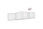 vidaXL 3146988 Arched Gabion Baskets 7 Pcs 400x50x80/100cm Galvanised Iron vidaXL 3146988 Arched Gabion Baskets 7 Pcs 400x50x80/100cm Galvanised Iron