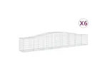 vidaXL 3145934 Arched Gabion Baskets 6 Pcs 400x50x60/80cm Galvanised Iron vidaXL 3145934 Arched Gabion Baskets 6 Pcs 400x50x60/80cm Galvanised Iron