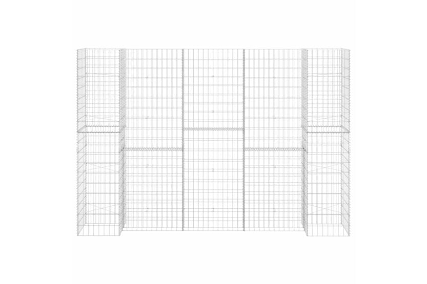 vidaXL 145665 H-shaped Gabion Planter Steel Wire 260x40x200cm vidaXL 145665 H-shaped Gabion Planter Steel Wire 260x40x200cm