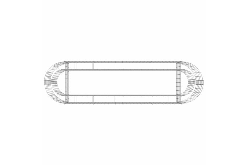 vidaXL 152025 Gabion Raised Bed Galvanised Iron 190x50x50cm vidaXL 152025 Gabion Raised Bed Galvanised Iron 190x50x50cm