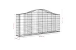 vidaXL 3145414 Arched Gabion Baskets 7 Pcs 200x30x80/100cm Galvanised Iron vidaXL 3145414 Arched Gabion Baskets 7 Pcs 200x30x80/100cm Galvanised Iron