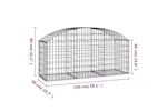vidaXL 153453 Arched Gabion Basket 150x50x60/80cm Galvanised Iron vidaXL 153453 Arched Gabion Basket 150x50x60/80cm Galvanised Iron