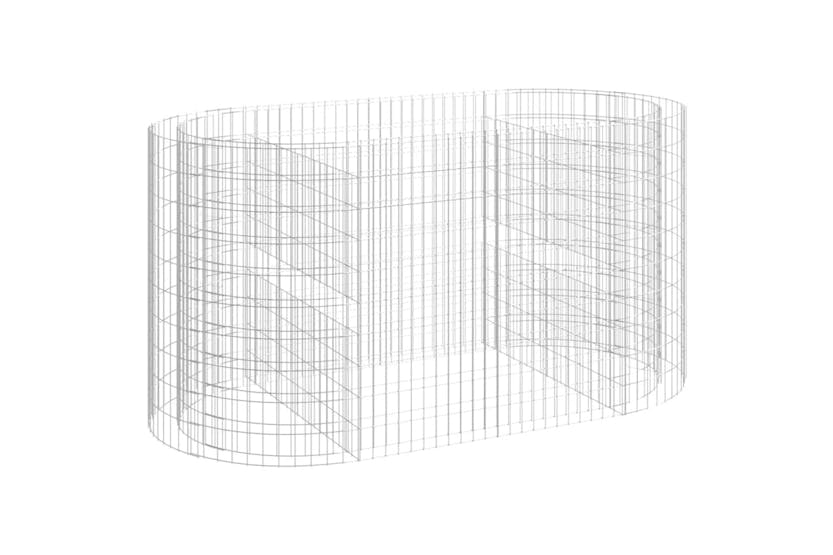 vidaXL 152045 Gabion Raised Bed Galvanised Iron 200x100x100cm vidaXL 152045 Gabion Raised Bed Galvanised Iron 200x100x100cm