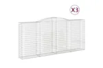 vidaXL 3147049 Arched Gabion Baskets 3 Pcs 400x50x180/200cm Galvanised Iron vidaXL 3147049 Arched Gabion Baskets 3 Pcs 400x50x180/200cm Galvanised Iron