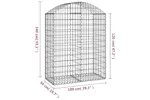 vidaXL 153436 Arched Gabion Basket 100x50x120/140cm Galvanised Iron vidaXL 153436 Arched Gabion Basket 100x50x120/140cm Galvanised Iron