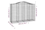 vidaXL 3145684 Arched Gabion Baskets 4 Pcs 200x50x140/160cm Galvanised Iron vidaXL 3145684 Arched Gabion Baskets 4 Pcs 200x50x140/160cm Galvanised Iron