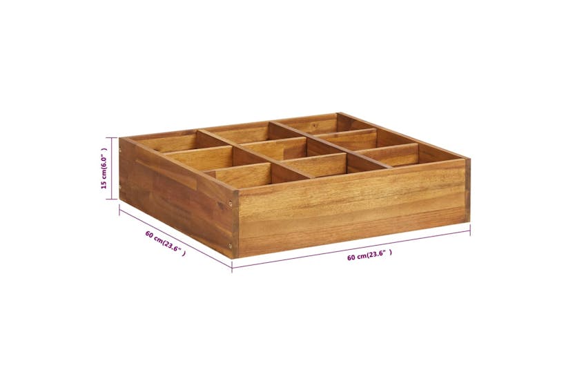 vidaXL 316560 Herb Garden Raised Bed Solid Wood Acacia 60x60x15cm vidaXL 316560 Herb Garden Raised Bed Solid Wood Acacia 60x60x15cm