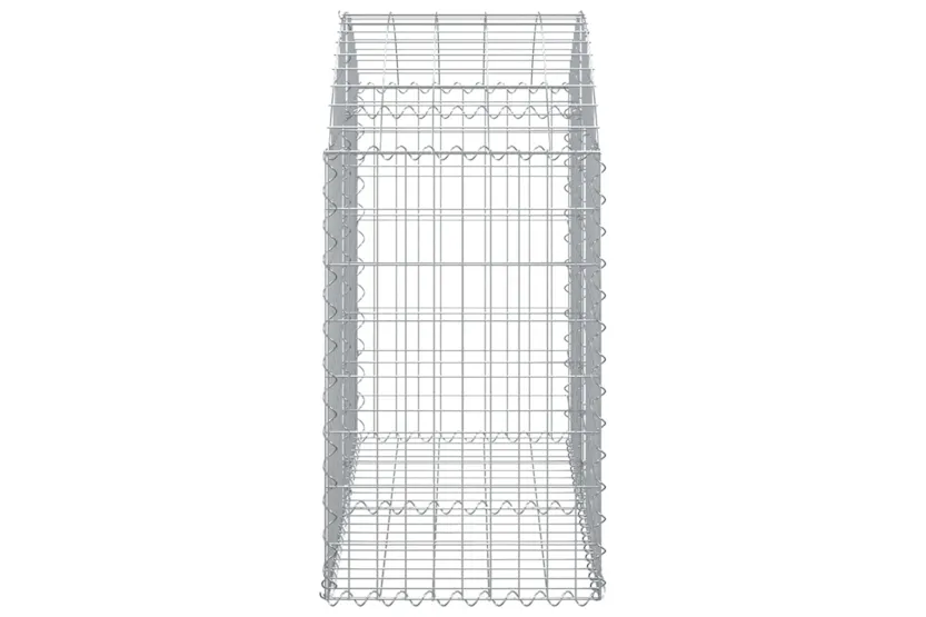 vidaXL 153434 Arched Gabion Basket 100x50x80/100cm Galvanised Iron vidaXL 153434 Arched Gabion Basket 100x50x80/100cm Galvanised Iron