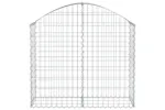 vidaXL 153424 Arched Gabion Basket 100x30x80/100cm Galvanised Iron vidaXL 153424 Arched Gabion Basket 100x30x80/100cm Galvanised Iron