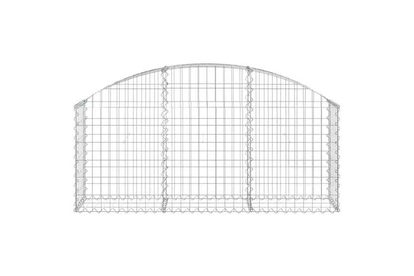 vidaXL 153443 Arched Gabion Basket 150x30x60/80cm Galvanised Iron vidaXL 153443 Arched Gabion Basket 150x30x60/80cm Galvanised Iron
