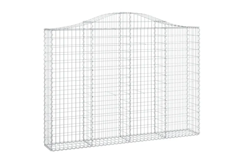 vidaXL 3145472 Arched Gabion Baskets 2 Pcs 200x30x140/160cm Galvanised Iron vidaXL 3145472 Arched Gabion Baskets 2 Pcs 200x30x140/160cm Galvanised Iron