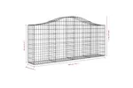 vidaXL 3145424 Arched Gabion Baskets 20 Pcs 200x30x80/100cm Galvanised Iron vidaXL 3145424 Arched Gabion Baskets 20 Pcs 200x30x80/100cm Galvanised Iron