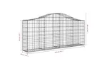 vidaXL 3145419 Arched Gabion Baskets 12 Pcs 200x30x80/100cm Galvanised Iron vidaXL 3145419 Arched Gabion Baskets 12 Pcs 200x30x80/100cm Galvanised Iron
