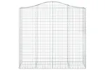 vidaXL 3145726 Arched Gabion Baskets 4 Pcs 200x50x180/200cm Galvanised Iron vidaXL 3145726 Arched Gabion Baskets 4 Pcs 200x50x180/200cm Galvanised Iron