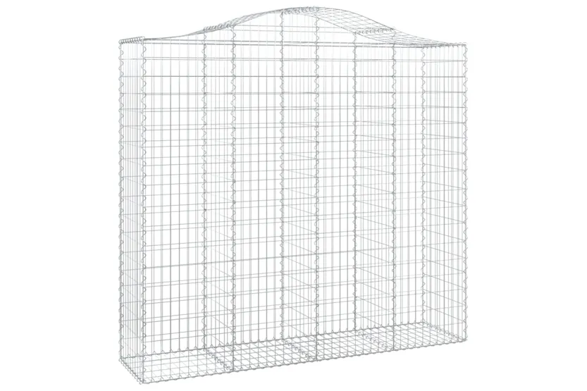 vidaXL 3145726 Arched Gabion Baskets 4 Pcs 200x50x180/200cm Galvanised Iron vidaXL 3145726 Arched Gabion Baskets 4 Pcs 200x50x180/200cm Galvanised Iron
