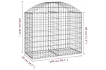 vidaXL 153434 Arched Gabion Basket 100x50x80/100cm Galvanised Iron vidaXL 153434 Arched Gabion Basket 100x50x80/100cm Galvanised Iron