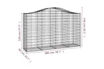 vidaXL 3145662 Arched Gabion Baskets 3 Pcs 200x50x120/140cm Galvanised Iron vidaXL 3145662 Arched Gabion Baskets 3 Pcs 200x50x120/140cm Galvanised Iron