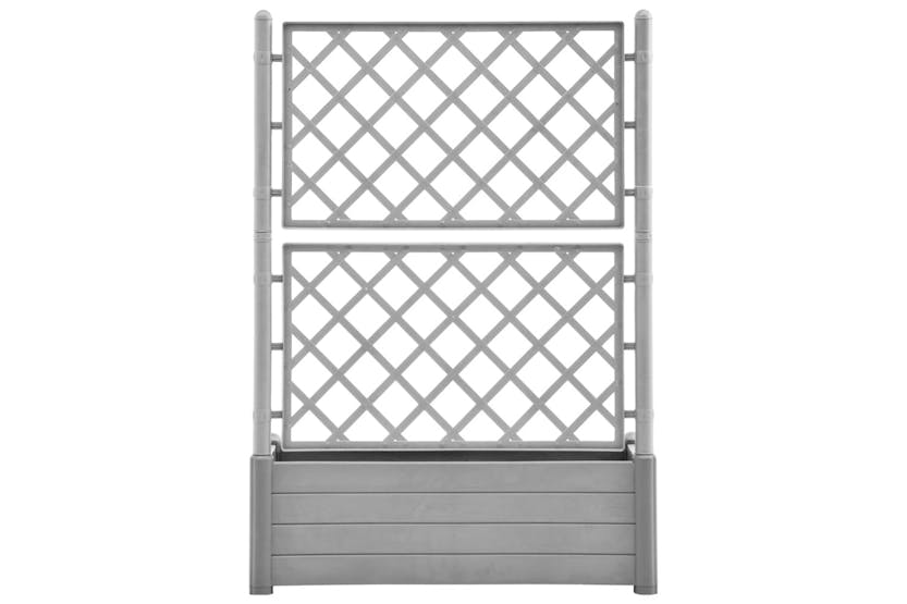 vidaXL 317582 Garden Planter With Trellis 100x43x142cm Pp Stone Grey vidaXL 317582 Garden Planter With Trellis 100x43x142cm Pp Stone Grey