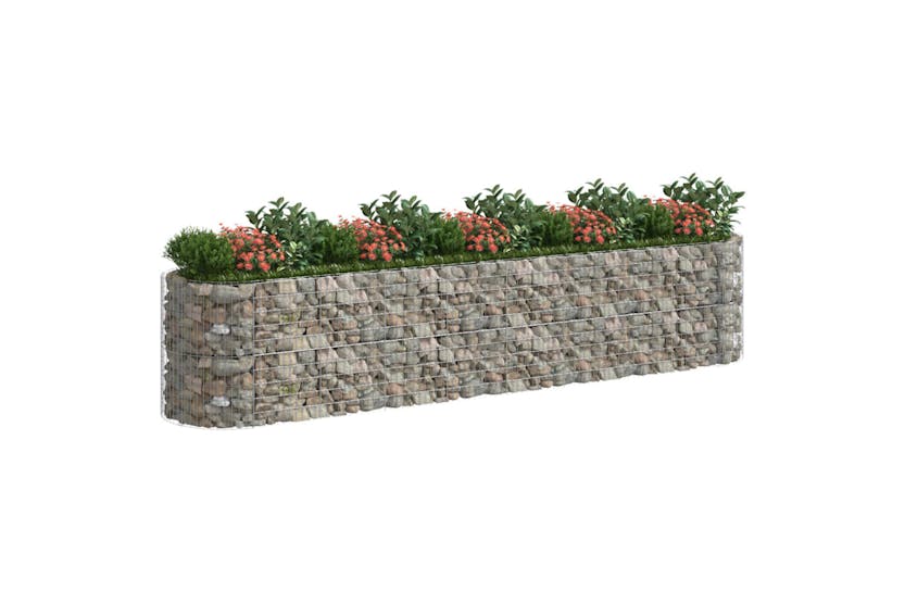vidaXL 152048 Gabion Raised Bed Galvanised Iron 500x100x100cm vidaXL 152048 Gabion Raised Bed Galvanised Iron 500x100x100cm