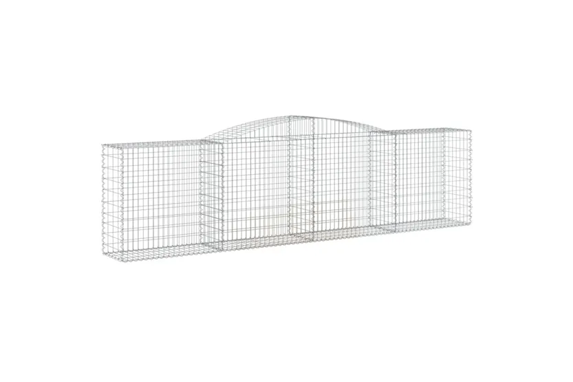 vidaXL 3147001 Arched Gabion Baskets 7 Pcs 400x50x100/120cm Galvanised Iron vidaXL 3147001 Arched Gabion Baskets 7 Pcs 400x50x100/120cm Galvanised Iron