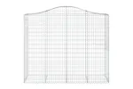 vidaXL 3145703 Arched Gabion Baskets 2 Pcs 200x50x160/180cm Galvanised Iron vidaXL 3145703 Arched Gabion Baskets 2 Pcs 200x50x160/180cm Galvanised Iron