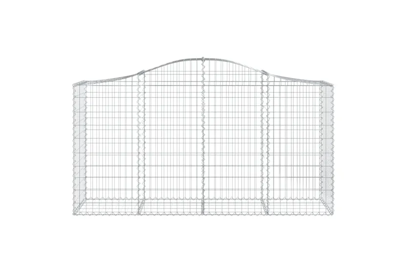 vidaXL 3145640 Arched Gabion Baskets 2 Pcs 200x50x100/120cm Galvanised Iron vidaXL 3145640 Arched Gabion Baskets 2 Pcs 200x50x100/120cm Galvanised Iron