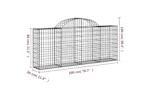 vidaXL 3146092 Arched Gabion Baskets 5 Pcs 200x30x80/100cm Galvanised Iron vidaXL 3146092 Arched Gabion Baskets 5 Pcs 200x30x80/100cm Galvanised Iron