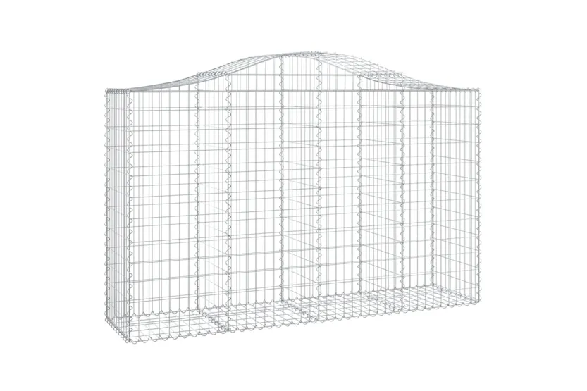 vidaXL 3145670 Arched Gabion Baskets 11 Pcs 200x50x120/140cm Galvanised Iron vidaXL 3145670 Arched Gabion Baskets 11 Pcs 200x50x120/140cm Galvanised Iron