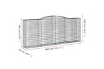 vidaXL 3147036 Arched Gabion Baskets 3 Pcs 400x50x160/180cm Galvanised Iron vidaXL 3147036 Arched Gabion Baskets 3 Pcs 400x50x160/180cm Galvanised Iron