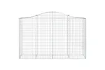 vidaXL 3145666 Arched Gabion Baskets 7 Pcs 200x50x120/140cm Galvanised Iron vidaXL 3145666 Arched Gabion Baskets 7 Pcs 200x50x120/140cm Galvanised Iron
