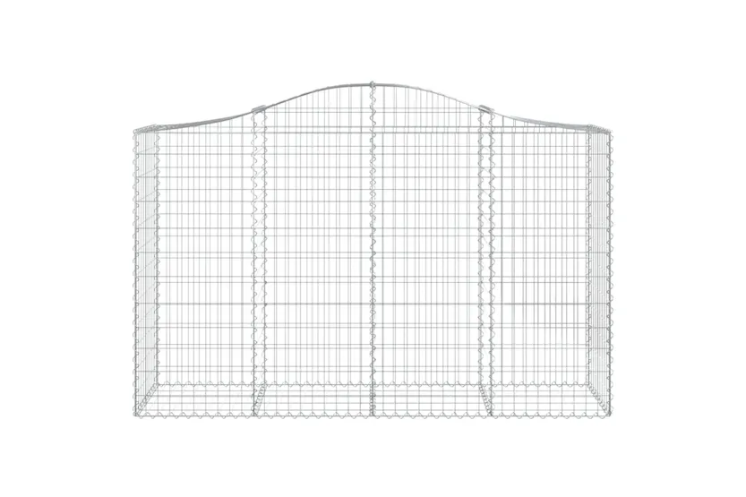 vidaXL 3145666 Arched Gabion Baskets 7 Pcs 200x50x120/140cm Galvanised Iron vidaXL 3145666 Arched Gabion Baskets 7 Pcs 200x50x120/140cm Galvanised Iron