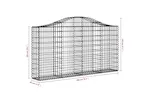 vidaXL 3145438 Arched Gabion Baskets 10 Pcs 200x30x100/120cm Galvanised Iron vidaXL 3145438 Arched Gabion Baskets 10 Pcs 200x30x100/120cm Galvanised Iron