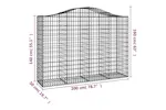 vidaXL 153397 Arched Gabion Basket 200x50x140/160cm Galvanised Iron vidaXL 153397 Arched Gabion Basket 200x50x140/160cm Galvanised Iron