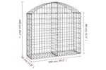 vidaXL 153424 Arched Gabion Basket 100x30x80/100cm Galvanised Iron vidaXL 153424 Arched Gabion Basket 100x30x80/100cm Galvanised Iron