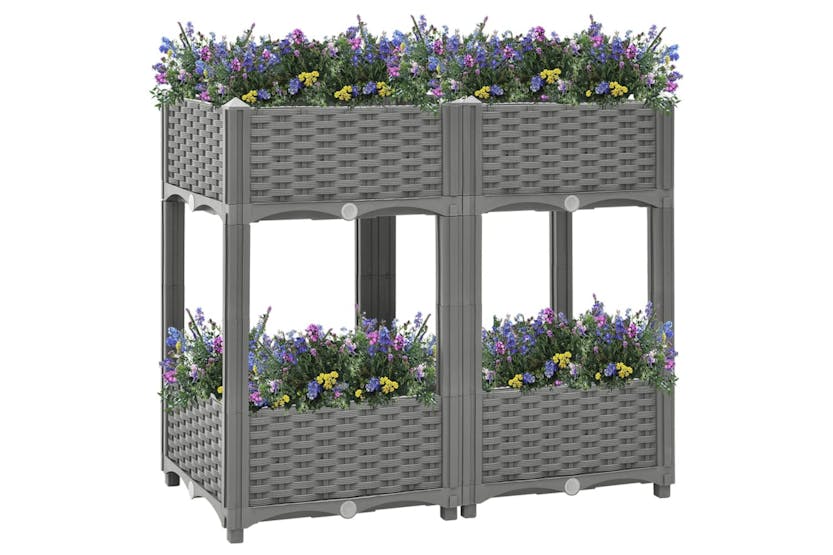 vidaXL 153298 Raised Bed 80x40x71cm Polypropylene vidaXL 153298 Raised Bed 80x40x71cm Polypropylene