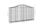 vidaXL 3145441 Arched Gabion Baskets 13 Pcs 200x30x100/120cm Galvanised Iron vidaXL 3145441 Arched Gabion Baskets 13 Pcs 200x30x100/120cm Galvanised Iron