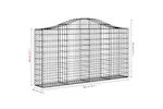 vidaXL 3145433 Arched Gabion Baskets 5 Pcs 200x30x100/120cm Galvanised Iron vidaXL 3145433 Arched Gabion Baskets 5 Pcs 200x30x100/120cm Galvanised Iron