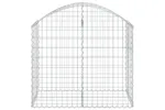 vidaXL 153434 Arched Gabion Basket 100x50x80/100cm Galvanised Iron vidaXL 153434 Arched Gabion Basket 100x50x80/100cm Galvanised Iron