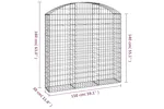 vidaXL 153447 Arched Gabion Basket 150x30x140/160cm Galvanised Iron vidaXL 153447 Arched Gabion Basket 150x30x140/160cm Galvanised Iron
