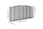vidaXL 153419 Arched Gabion Basket 400x50x180/200cm Galvanised Iron vidaXL 153419 Arched Gabion Basket 400x50x180/200cm Galvanised Iron