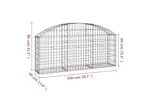 vidaXL 153443 Arched Gabion Basket 150x30x60/80cm Galvanised Iron vidaXL 153443 Arched Gabion Basket 150x30x60/80cm Galvanised Iron