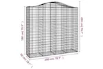 vidaXL 3145725 Arched Gabion Baskets 3 Pcs 200x50x180/200cm Galvanised Iron vidaXL 3145725 Arched Gabion Baskets 3 Pcs 200x50x180/200cm Galvanised Iron