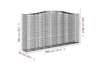 vidaXL 153420 Arched Gabion Basket 400x50x200/220cm Galvanised Iron vidaXL 153420 Arched Gabion Basket 400x50x200/220cm Galvanised Iron
